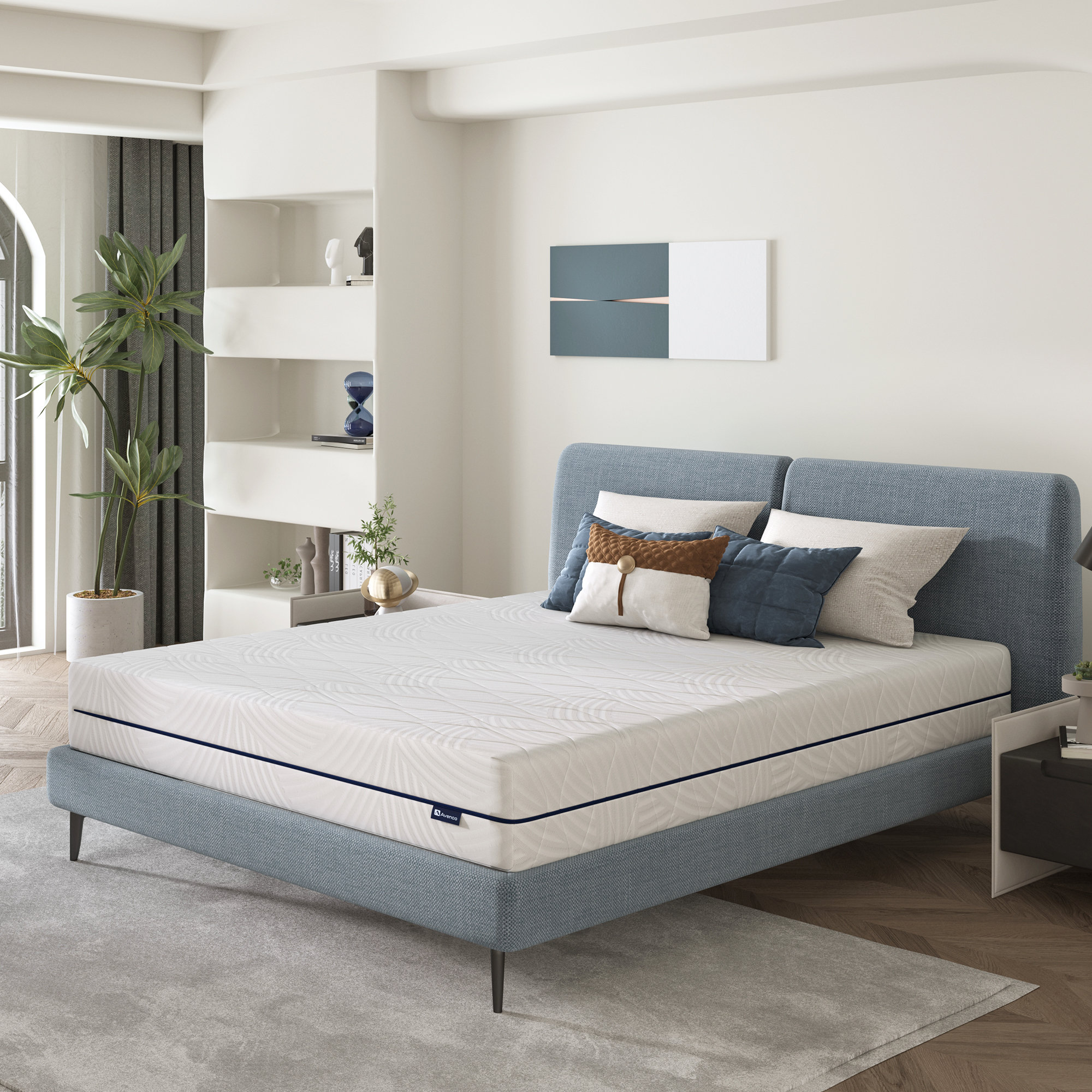 Plush gel memory foam mattress discount